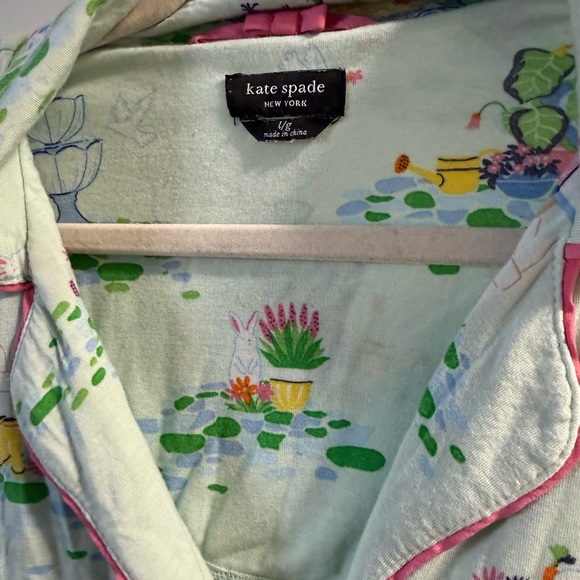 Kate Spade Women’s 2 Piece Pajama Set Spring Bunny size Large - Picture 3 of 9